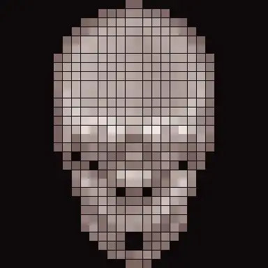 Image mode: square pixels at 13 px, sampling the real tones.
